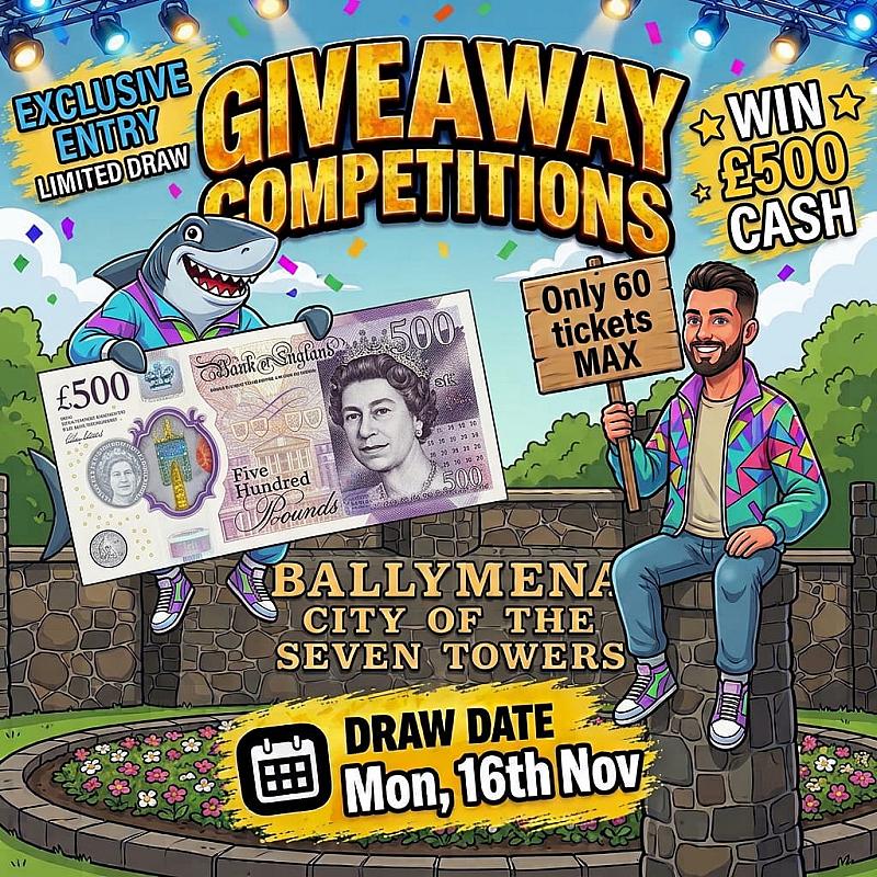 £500 for £10 Only 60 entries