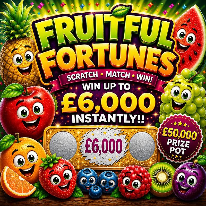 FRUITFUL FORTUNES (x10 £100 END PRIZE WINNERS!!) 25/10