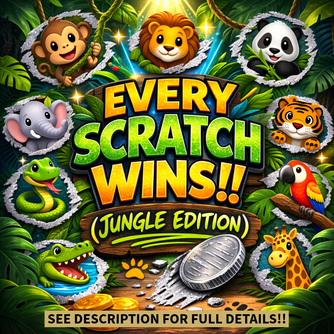 EVERY SCRATCH WINS (JUNGLE EDITION) £500 MAIN PRIZE!! 08/11