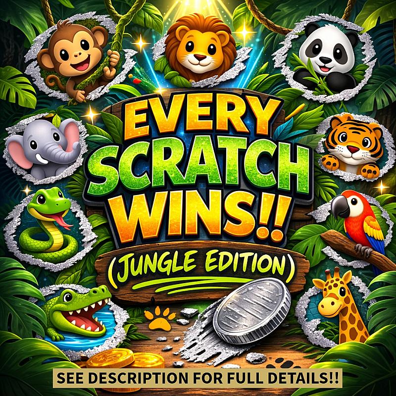 EVERY SCRATCH WINS (JUNGLE EDITION) £500 MAIN PRIZE!! 08/11