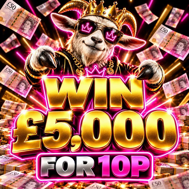 WIN £5,000 FOR 10P!! 20/12