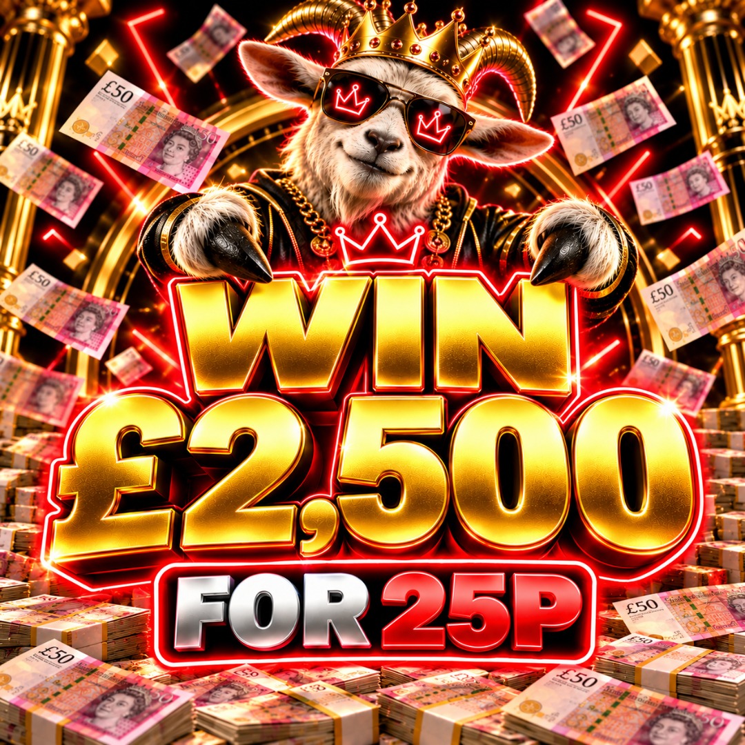 WIN £2,500 FOR 25P!! 16/12