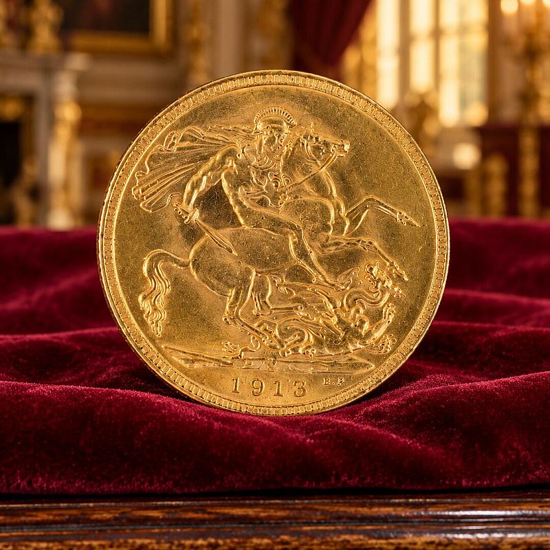 1913 KING GEORGE V FULL GOLD SOVEREIGN