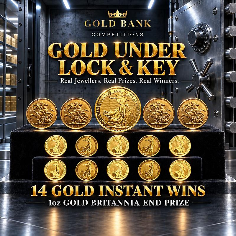 1oz GOLD BRITANNIA + 14 GOLD INSTANT WINS