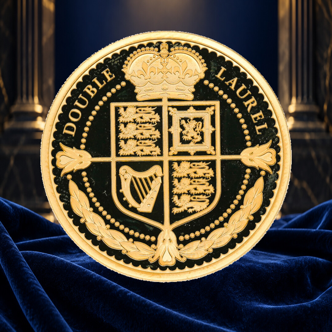 2023 KING CHARLES III GOLD DOUBLE LAUREL