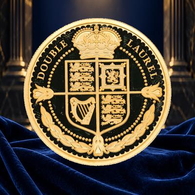 2023 KING CHARLES III GOLD DOUBLE LAUREL