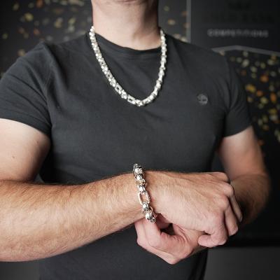 MONSTER STONE-SET BELCHER NECKLACE & BRACELET