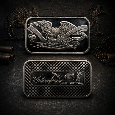 SILVERTOWNE 1oz FINE SILVER EAGLE BAR