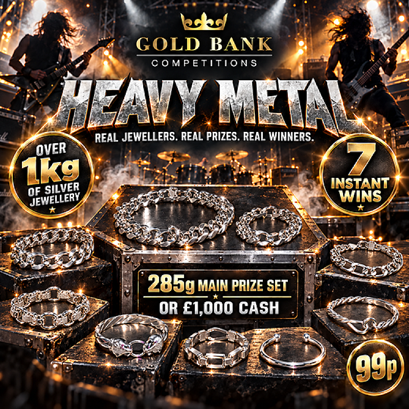 HEAVY METAL — OVER 1KG OF 925 STERLING SILVER JEWELLERY + 7 INSTANT WINS