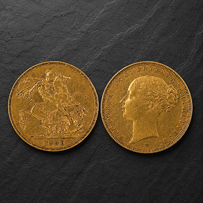 1886 QUEEN VICTORIA YOUNG HEAD FULL GOLD SOVEREIGN