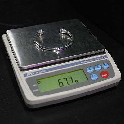 1 × 925 Sterling Silver Plain Torque Bangle with Ball Ends — 67g OR £235 CASH or SITE CREDIT ALTERNATIVE