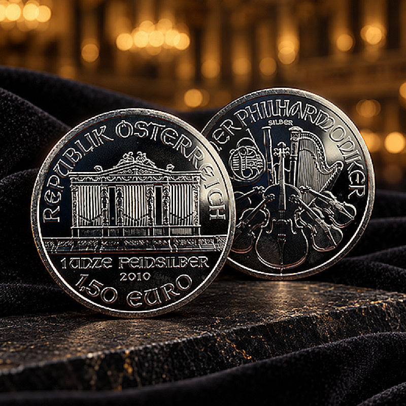 AUSTRIAN 1oz FINE SILVER PHILHARMONIC