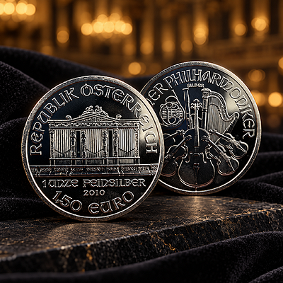 AUSTRIAN 1oz FINE SILVER PHILHARMONIC