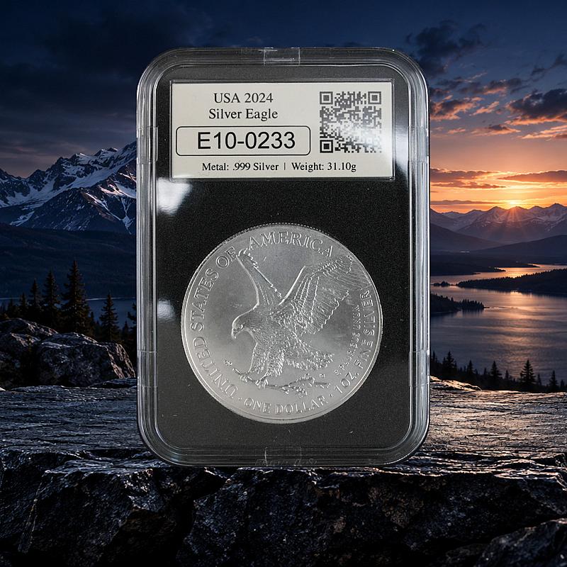 2024 AMERICAN SILVER EAGLE — 1oz FINE SILVER OR £60 CASH