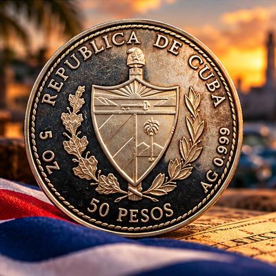 WIN A 1992 CUBA 50 PESOS SILVER PROOF COIN – OR £275 CASH!