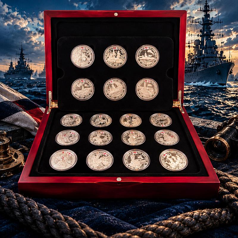 The History of the Royal Navy – 18 Silver Proof £5 Coins
