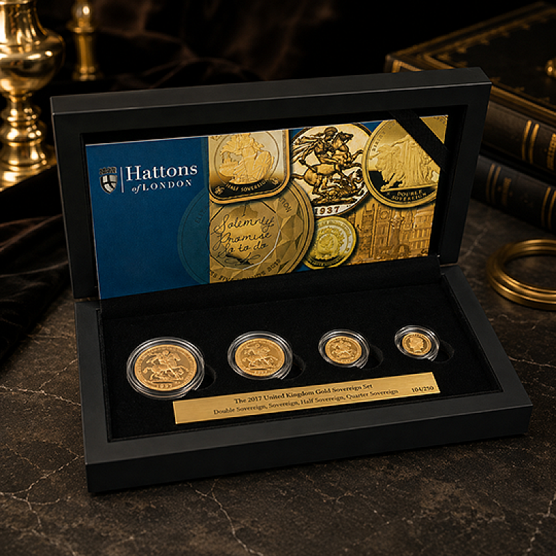 GOLD SOVEREIGN FOUR-COIN SET