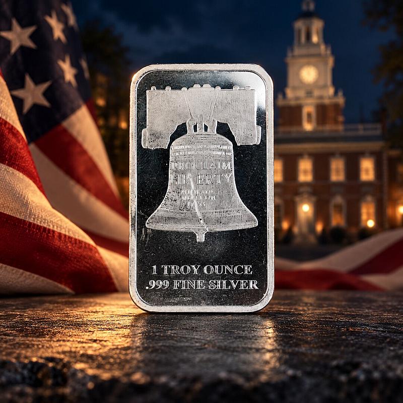 1oz Liberty Bell Fine Silver Bar or £60 Cash!