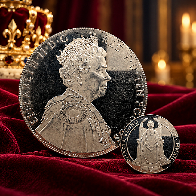 5oz Fine Silver Queen Elizabeth II Diamond Jubilee Coin