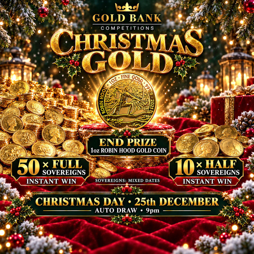 🎄✨ CHRISTMAS GOLD – 60 SOVEREIGN INSTANT WINS + 1oz GOLD END PRIZE! ✨🎄
