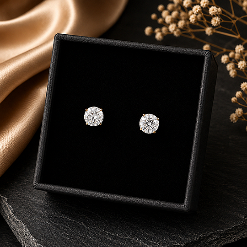 1.50CT NATURAL DIAMOND STUD EARRINGS