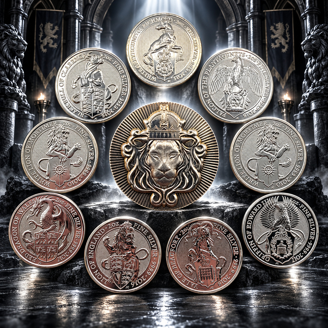 BEAST MODE – 5oz SILVER LION + 9 QUEEN’S BEASTS INSTANT WINS