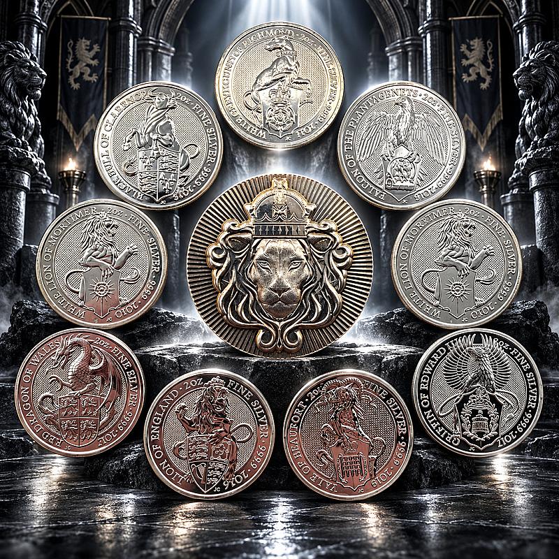 BEAST MODE – 5oz SILVER LION + 9 QUEEN’S BEASTS INSTANT WINS