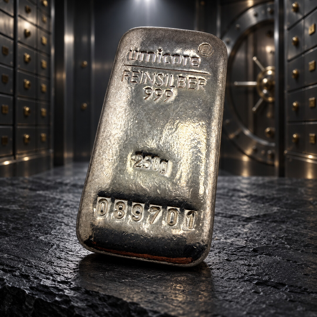 250g UMICORE FINE SILVER BAR OR £325 CASH