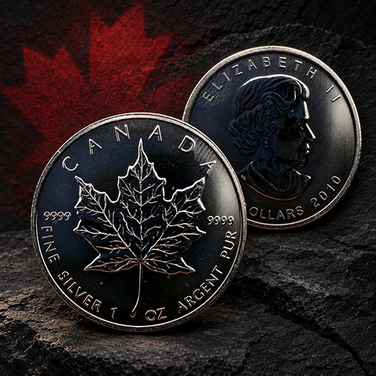 2010 CANADIAN 1oz FINE SILVER MAPLE LEAF