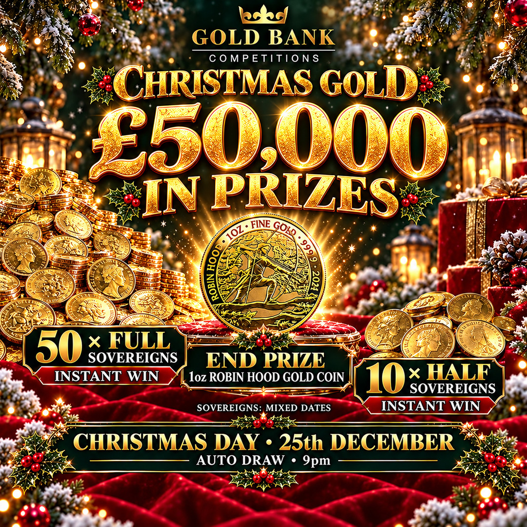 🎄✨ CHRISTMAS GOLD – 60 SOVEREIGN INSTANT WINS + 1oz GOLD END PRIZE! ✨🎄