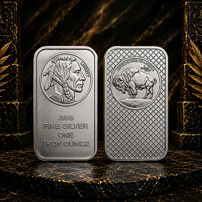 SILVERTOWNE MINT USA BUFFALO 1oz .999 FINE SILVER BAR