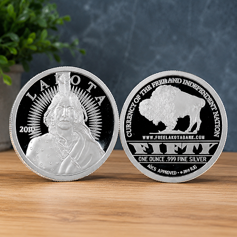 2010 LAKOTA FREE & INDEPENDENT NATION – 1oz FINE SILVER ROUND