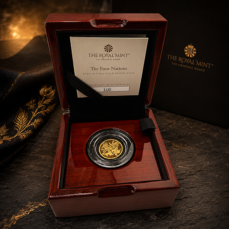 2025 THE FOUR NATIONS 1/10oz GOLD PROOF COIN
