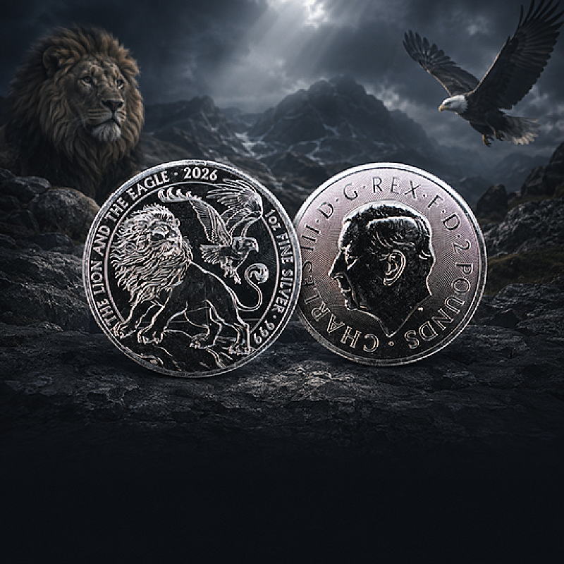 2026 THE LION AND THE EAGLE 1OZ FINE SILVER COIN
