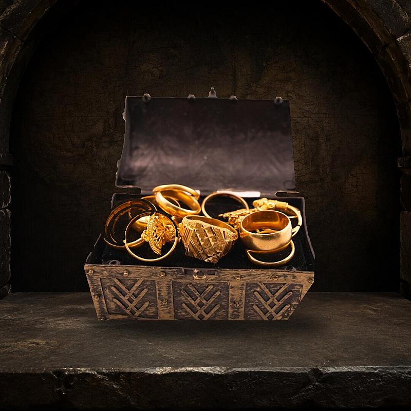 51.10G 22ct GOLD TREASURE CHEST