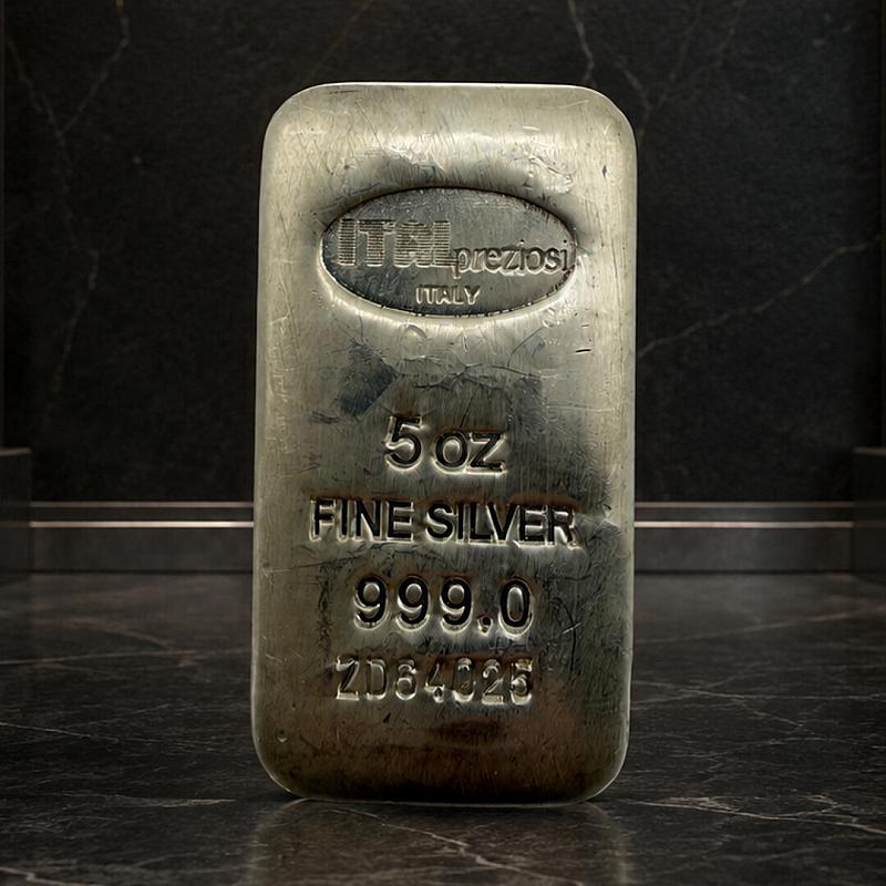 ITR PREZIOSI ITALY 5OZ FINE SILVER BAR