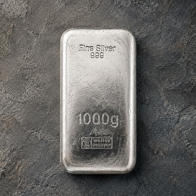 A MASSIVE 1kg FINE SILVER BAR