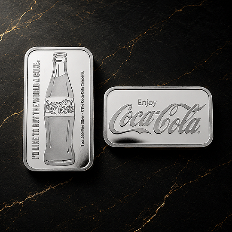 1oz COCA-COLA .999 FINE SILVER BAR