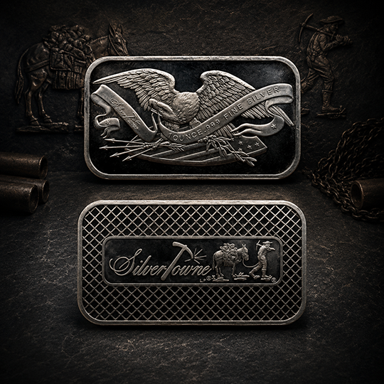 SILVERTOWNE 1oz FINE SILVER EAGLE BAR