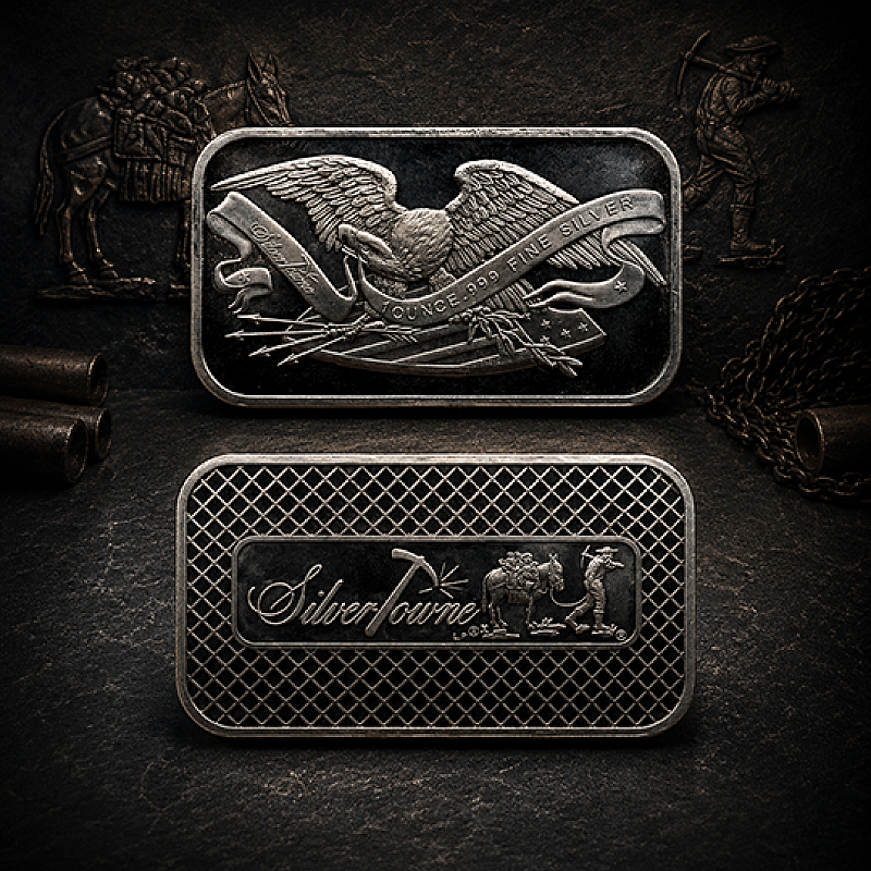 SILVERTOWNE 1oz FINE SILVER EAGLE BAR