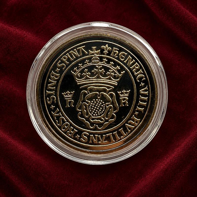 HENRY VIII CROWN OF THE DOUBLE ROSE REPLICA COIN (SILVER)