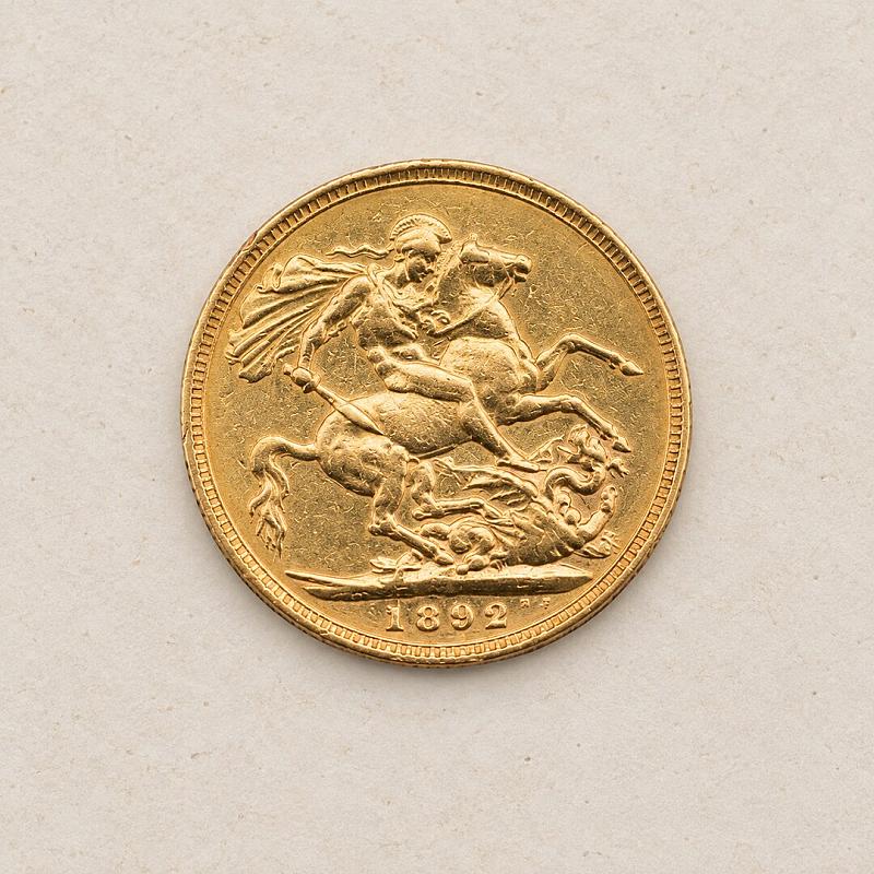 1892 QUEEN VICTORIA FULL GOLD SOVEREIGN