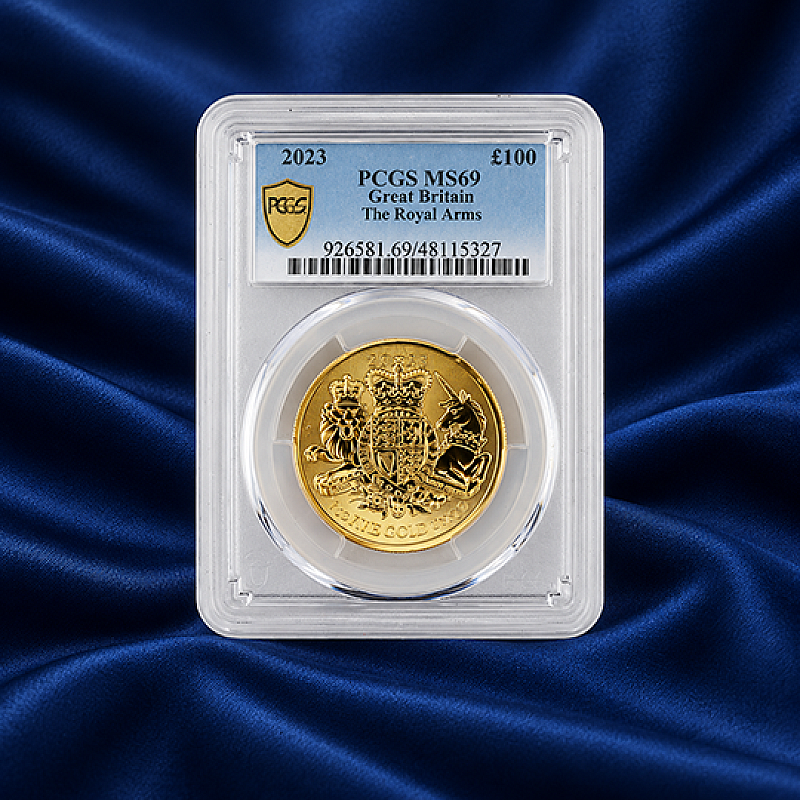2023 ROYAL ARMS 1oz GOLD COIN — PCGS MS69