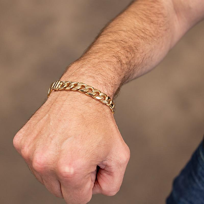 73G 9CT GOLD CURB BRACELET