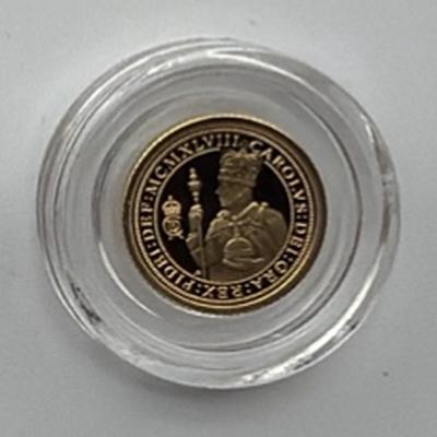2024 KING'S BIRTHDAY CAROLEAN 1/8 GOLD SOVEREIGN — 1g OR £90 CASH ALTERNATIVE