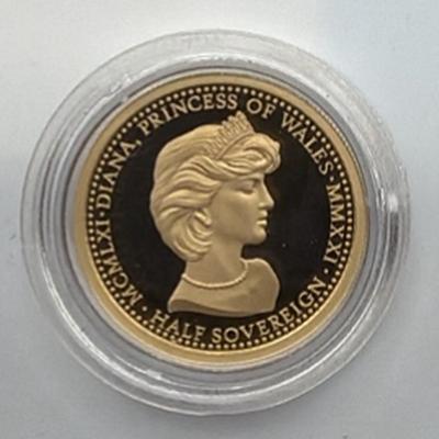 PRINCESS DIANA HALF GOLD SOVEREIGN — 4g OR £375 CASH ALTERNATIVE