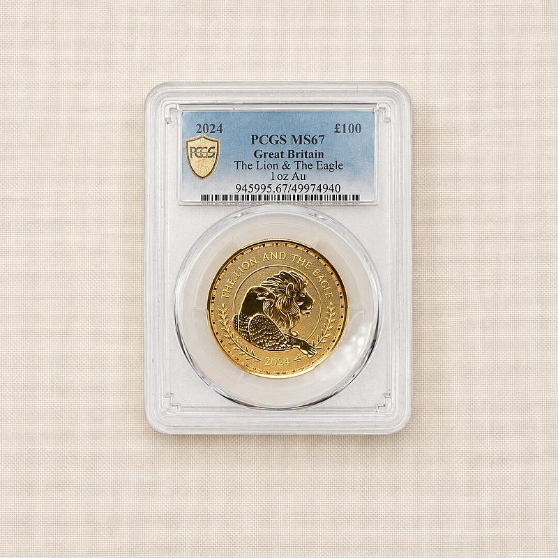 2024 THE LION & THE EAGLE 1oz GOLD COIN — PCGS MS67
