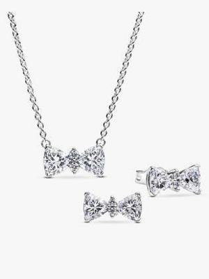 💕PANDORA BOW NECKLACE & EARRINGS or £130💕 