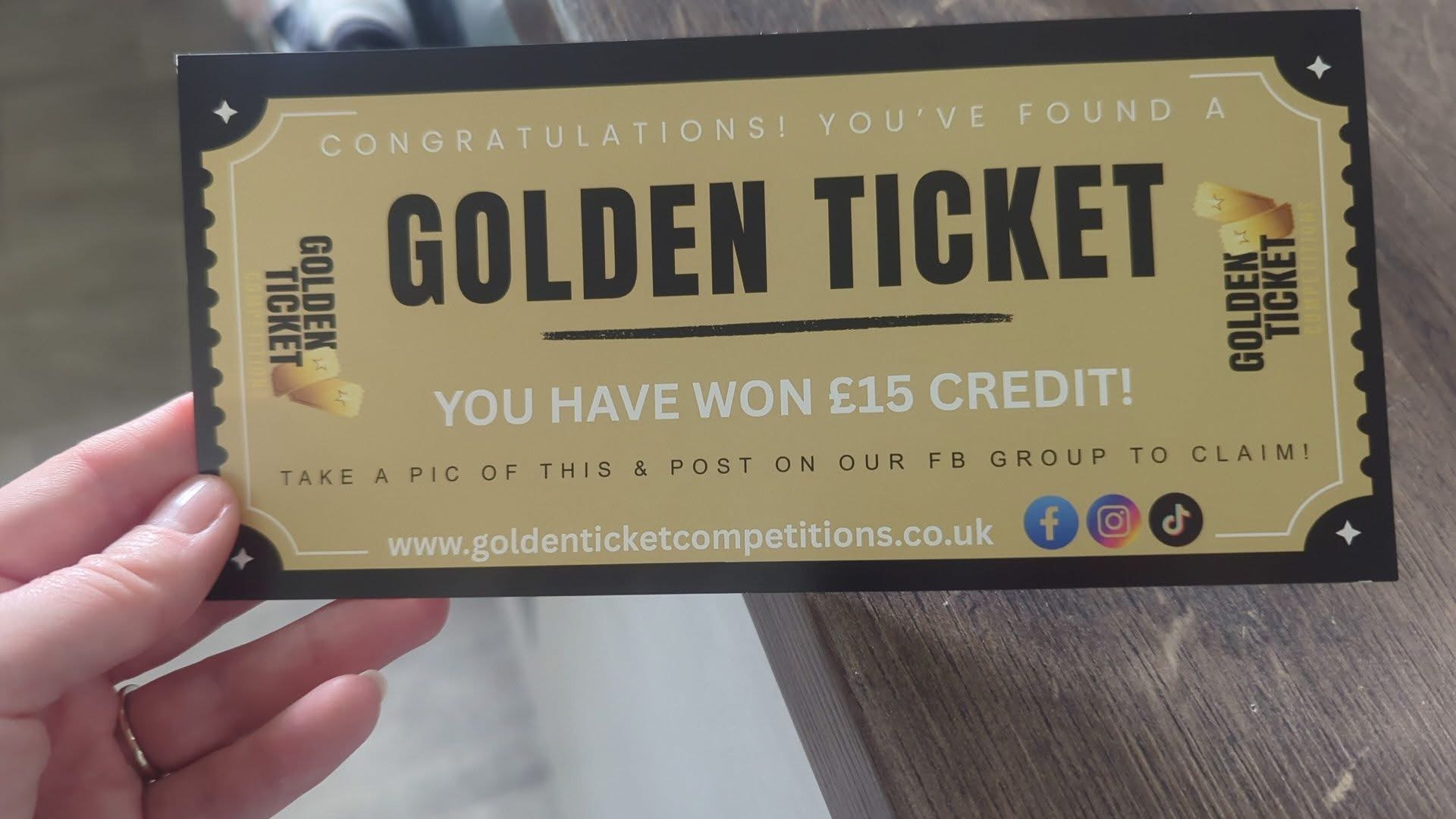 Golden Ticket free giveaway winner