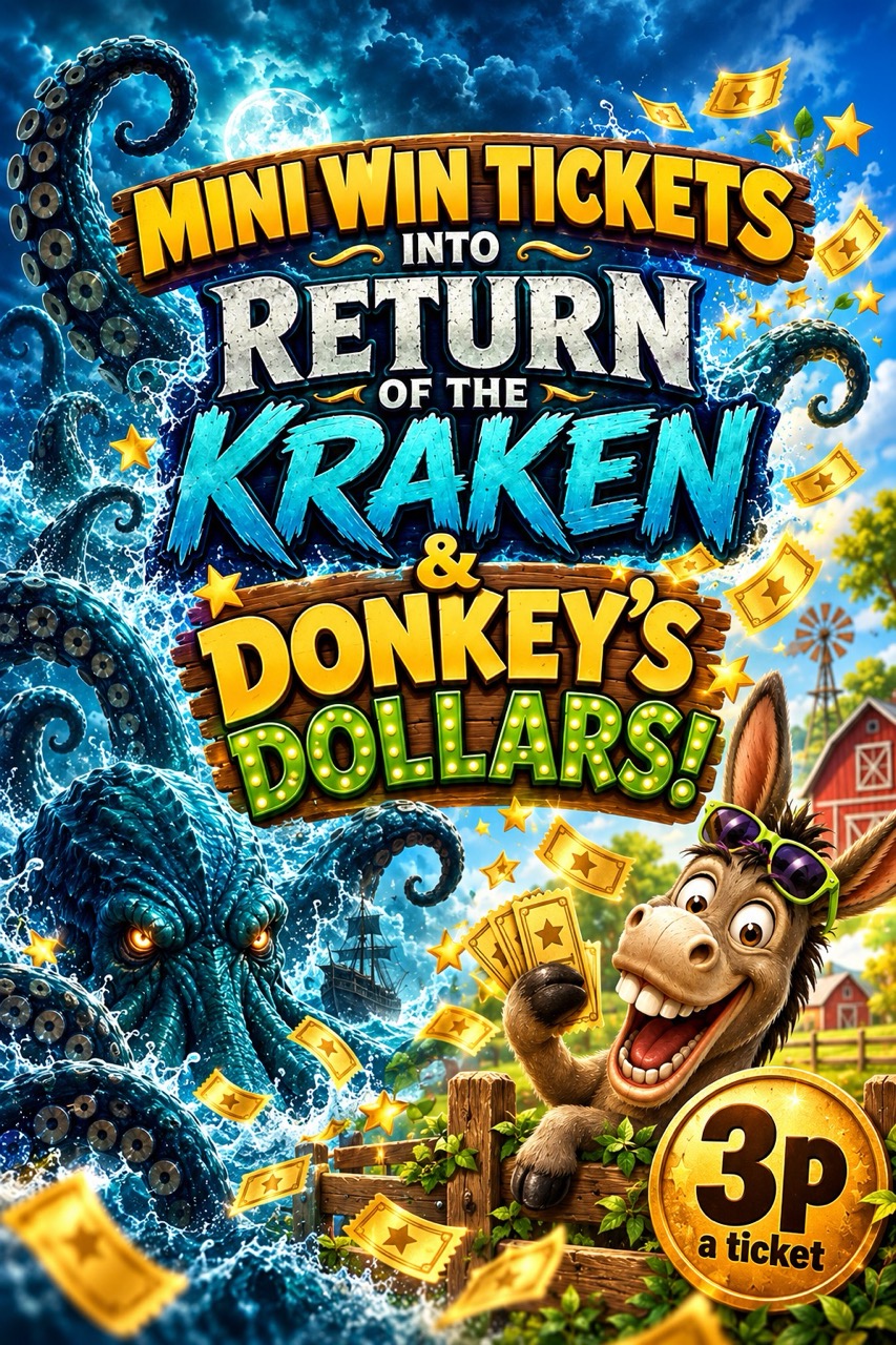 Win Tickets into Return of the Kraken & Donkey's Dollars - 3p